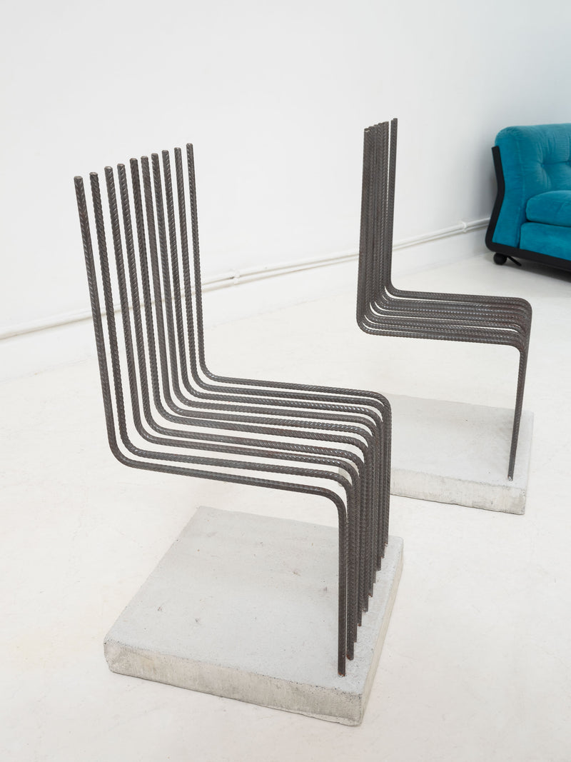 Postmodern 'Solid Chairs' attrb Heinz Landes, Germany, 1986.