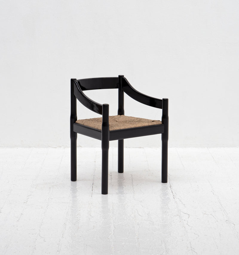 Black Carimate Chairs by Vico Magistretti