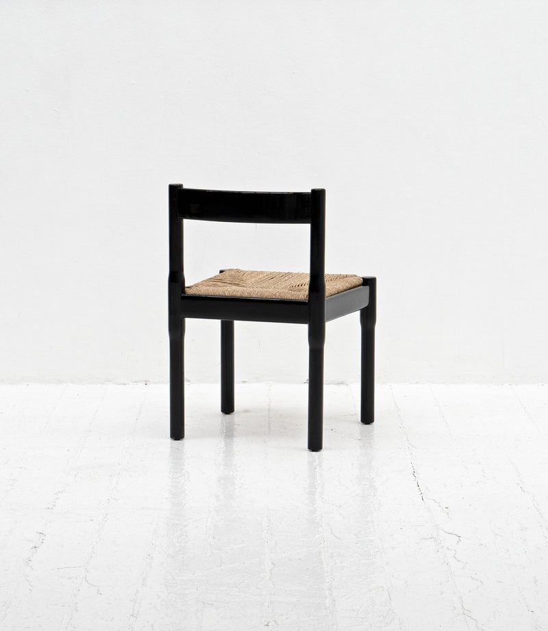 Black Carimate Chairs by Vico Magistretti