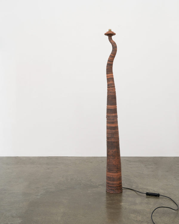 Vintage Sculptural Terracotta Floor Lamp