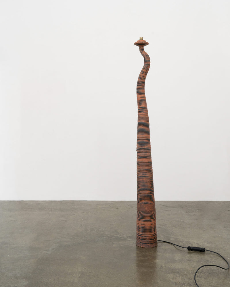 Vintage Sculptural Terracotta Floor Lamp