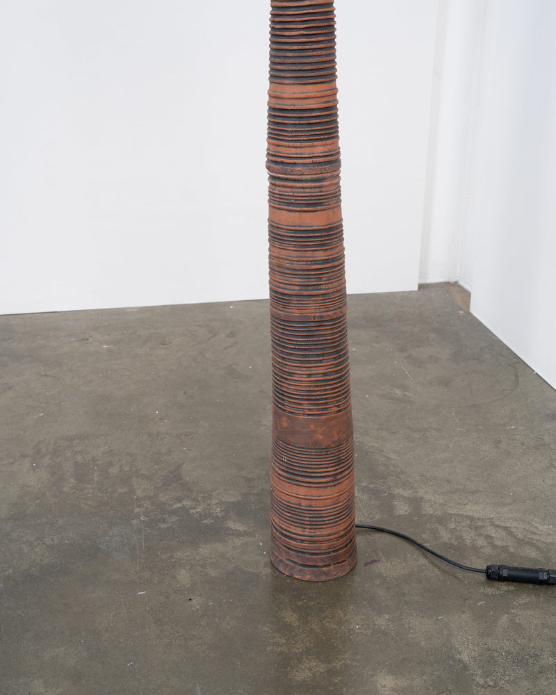 Vintage Sculptural Terracotta Floor Lamp