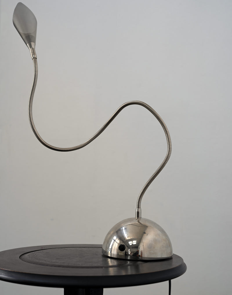 Flexible Italian Chrome Table Lamp, c.1990