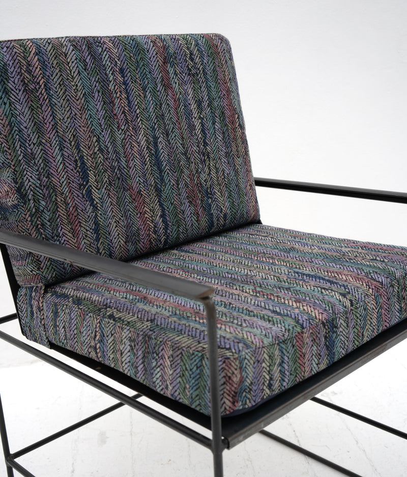 Minimalist Steel Armchair, c.1980