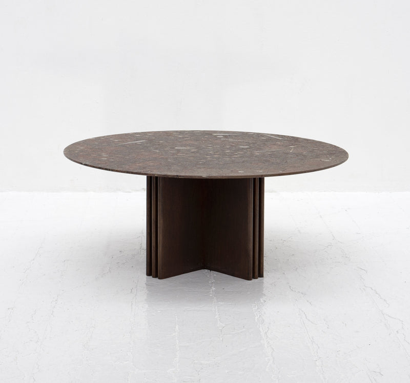 A Fossilized Stone Model 1014 Coffee Table by Heinz Lilienthal, c.1980