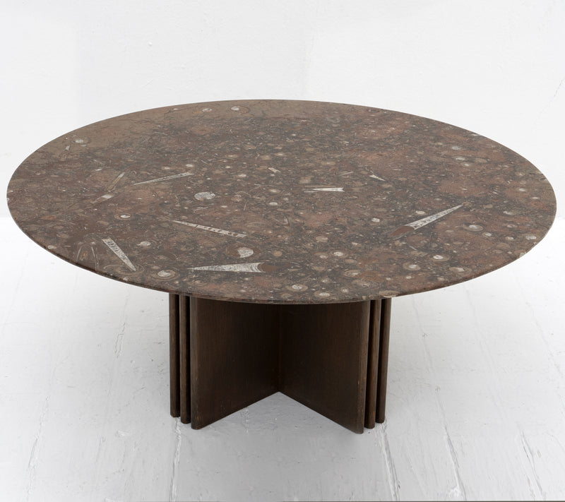 A Fossilized Stone Model 1014 Coffee Table by Heinz Lilienthal, c.1980