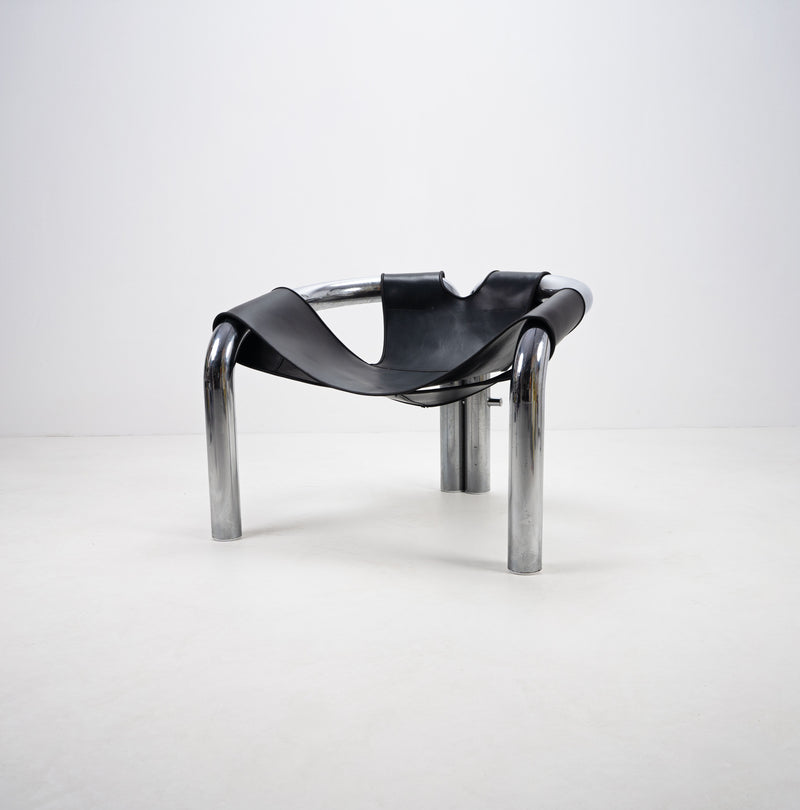 Chrome and Leather 'Palo Alto' Chair by Byron Botker c.1970