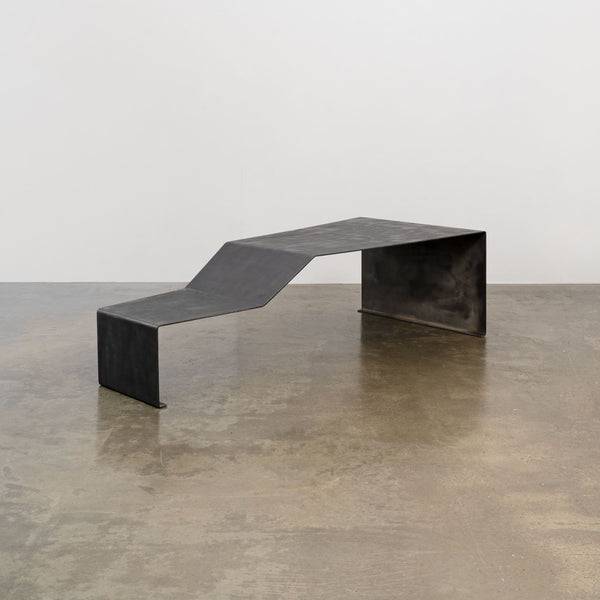 Large Patinated Steel Bench / Coffee Table