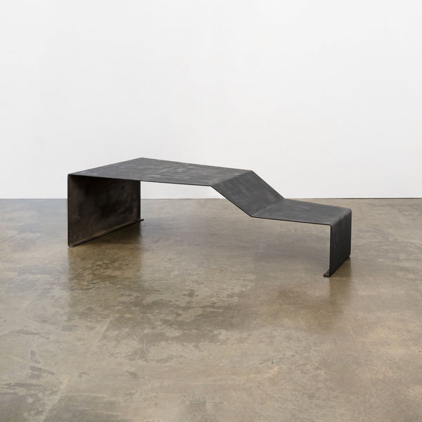 Large Patinated Steel Bench / Coffee Table