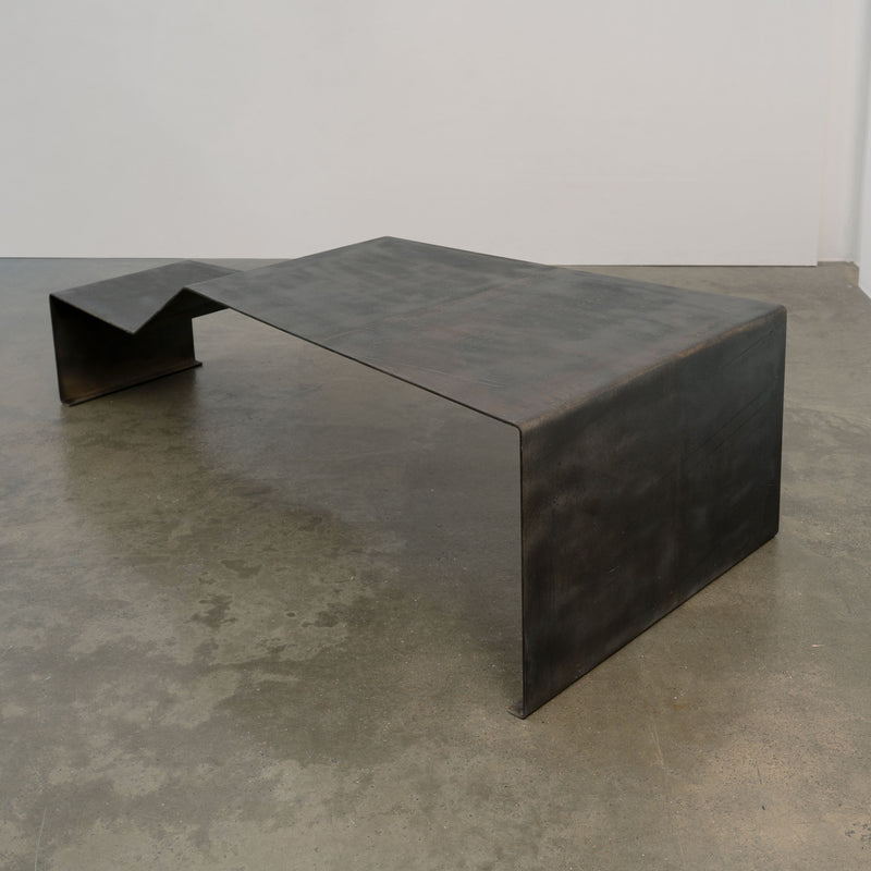 Large Patinated Steel Bench / Coffee Table