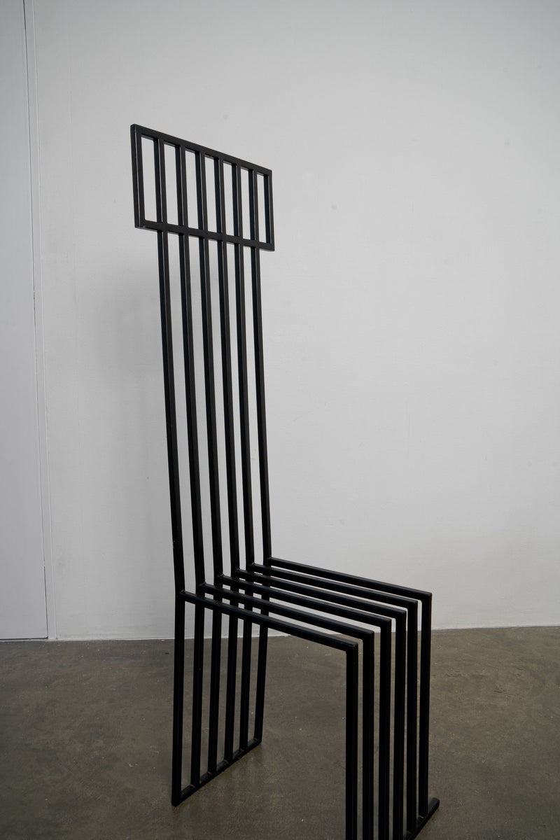 Postmodern Metalwork Throne Chair