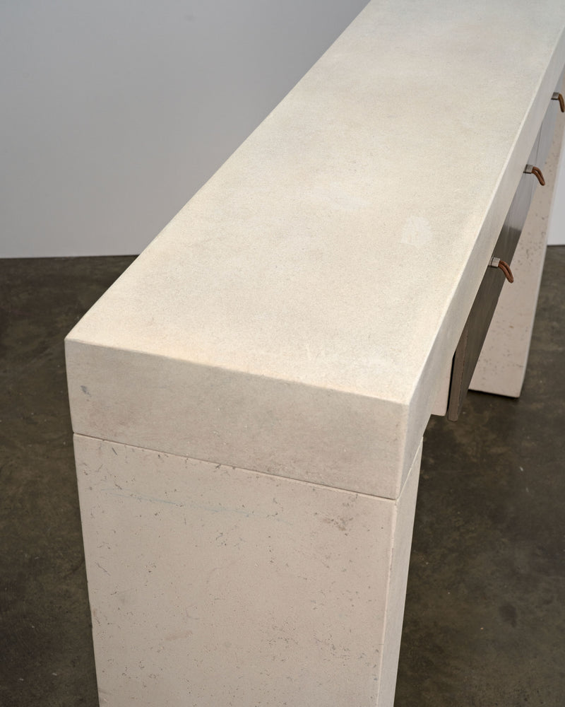 Postmodern Stone Console Table