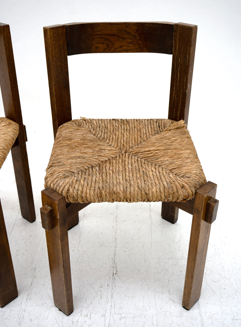Rush Dining Chairs attrib. Michelucci Giovanni, c.1960