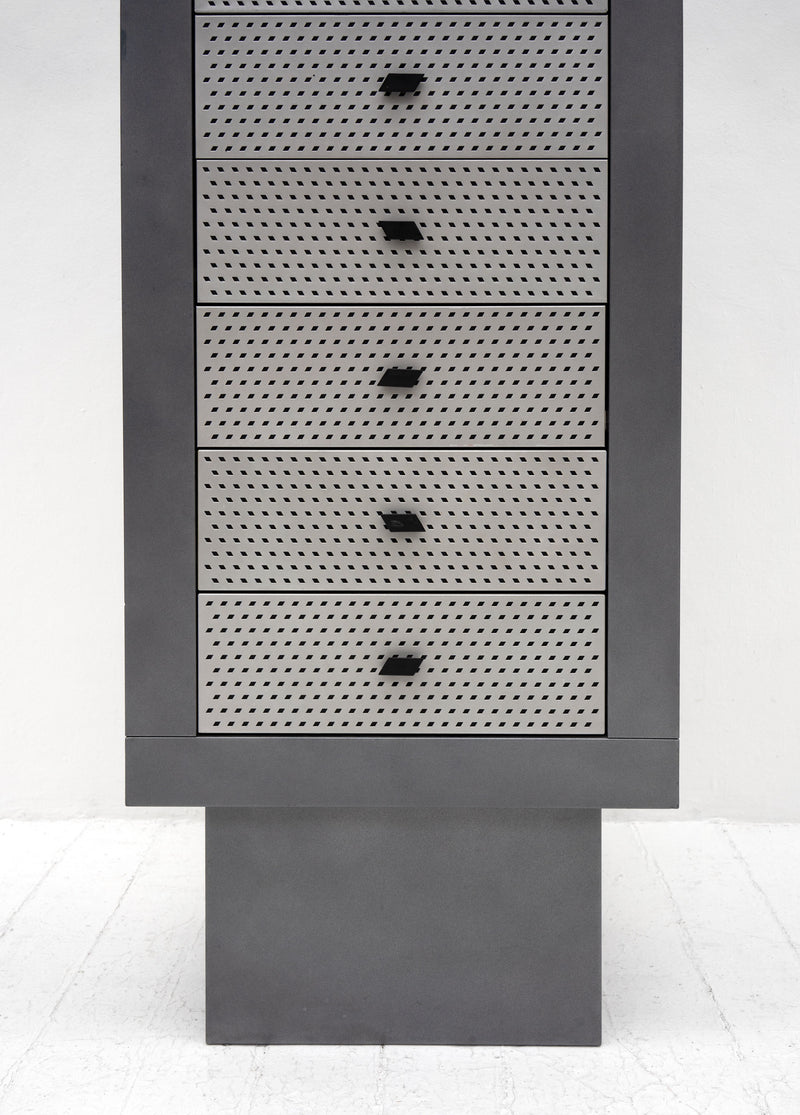 Settimanale Chest of drawers / Tallboy by Matteo Thun for Bieffeplast, 1985