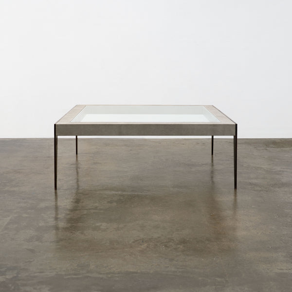 Bespoke Shagreen and Brass Coffee Table