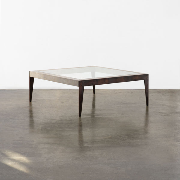 Bespoke Shagreen and Brass Coffee Table