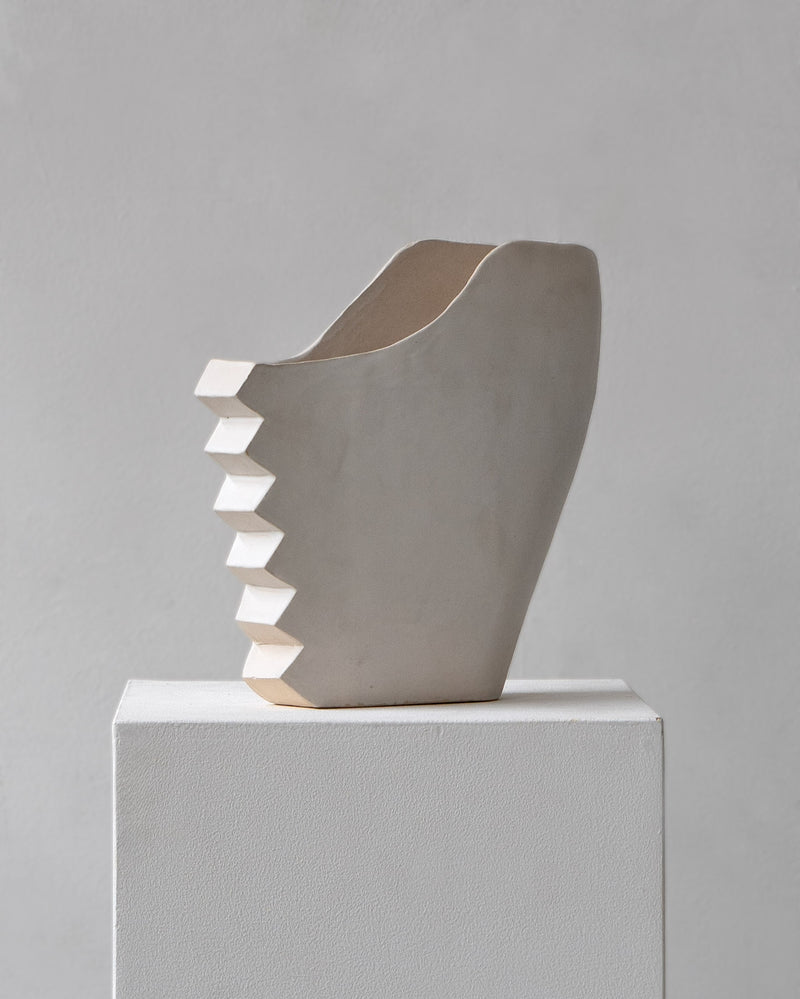 Sculptural Slab Built Stoneware Vessel