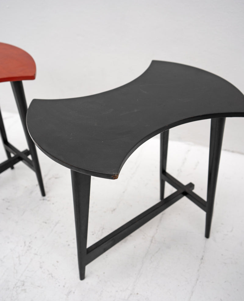 Vintage Lacquered Stools / Side-Tables by Thanh Ley (1919-2003)