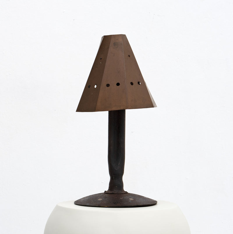 Brutalist Tole Table Lamp