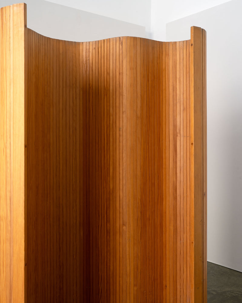Pine Tambour Room Divider / Screen, c.1980