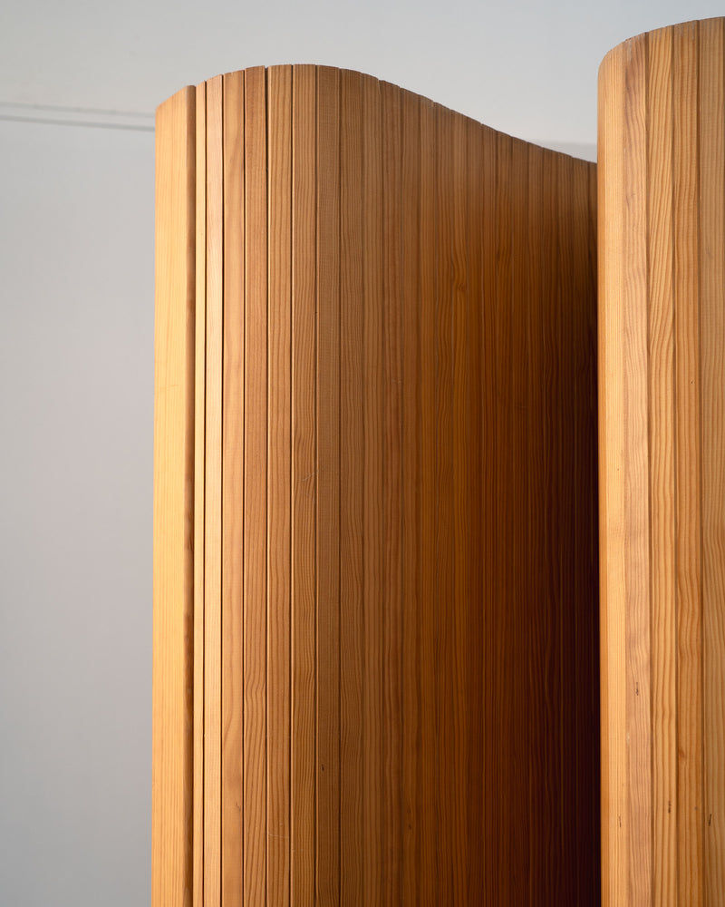 Pine Tambour Room Divider / Screen, c.1980
