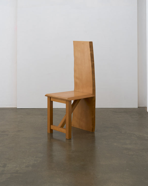 Postmodern Live Edge High Back Chair, c.1990