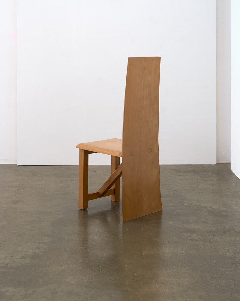 Postmodern Live Edge High Back Chair, c.1990
