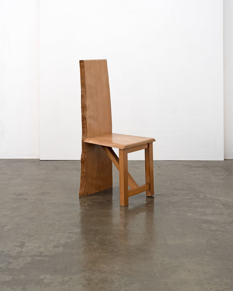 Postmodern Live Edge High Back Chair, c.1990