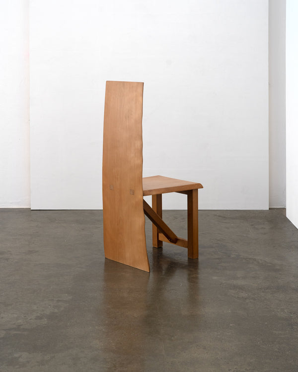 Postmodern Live Edge High Back Chair, c.1990