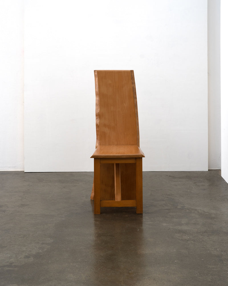 Postmodern Live Edge High Back Chair, c.1990