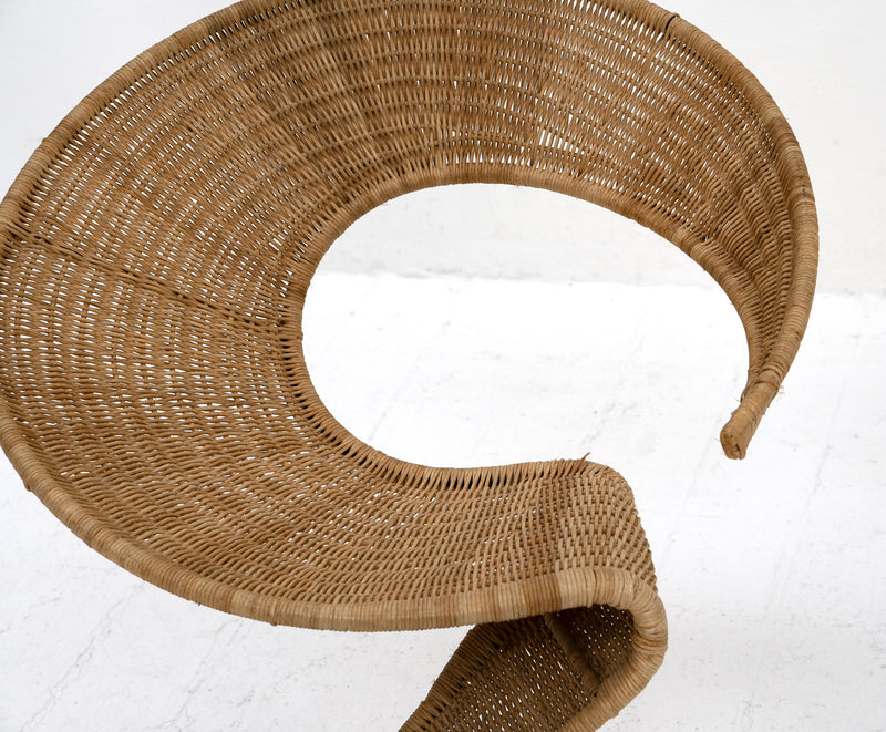 Wicker and Iron Zest Chair by Francois Liguori, 1988