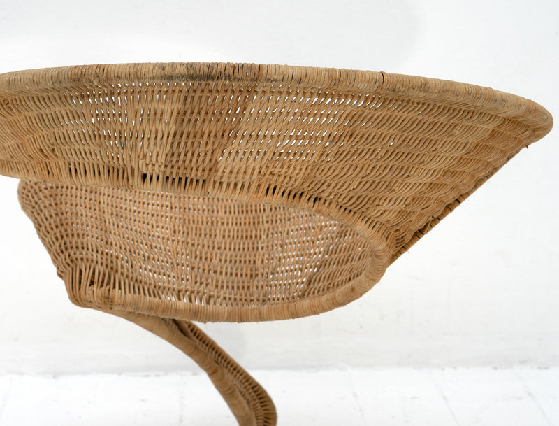 Wicker and Iron Zest Chair by Francois Liguori, 1988