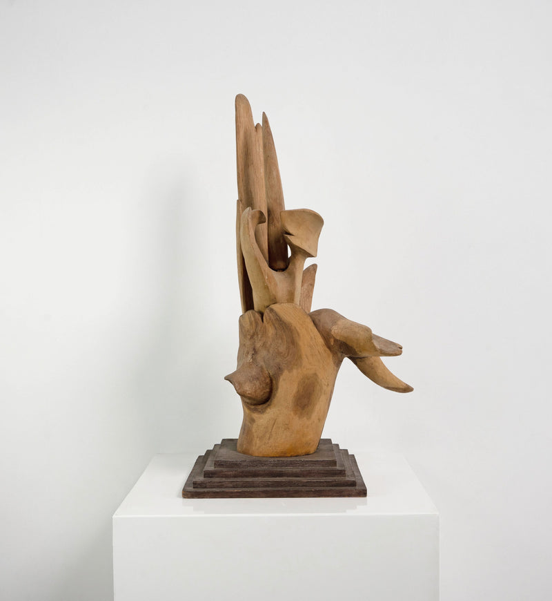 Abstract Wooden Sculpture attrib. Willi Soukop (1907-1995)