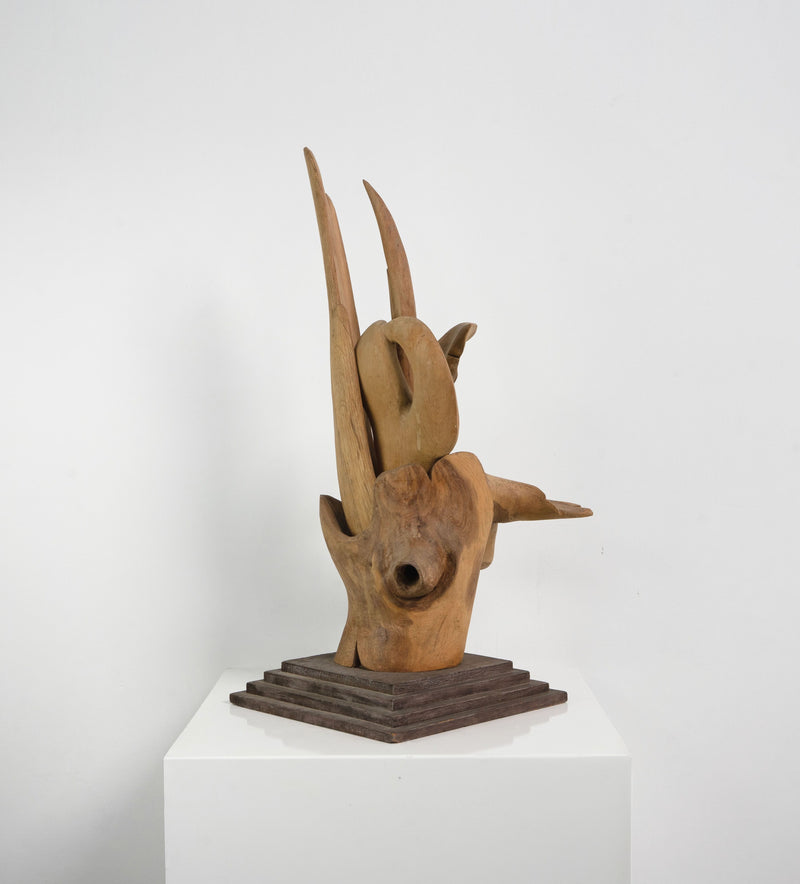 Abstract Wooden Sculpture attrib. Willi Soukop (1907-1995)