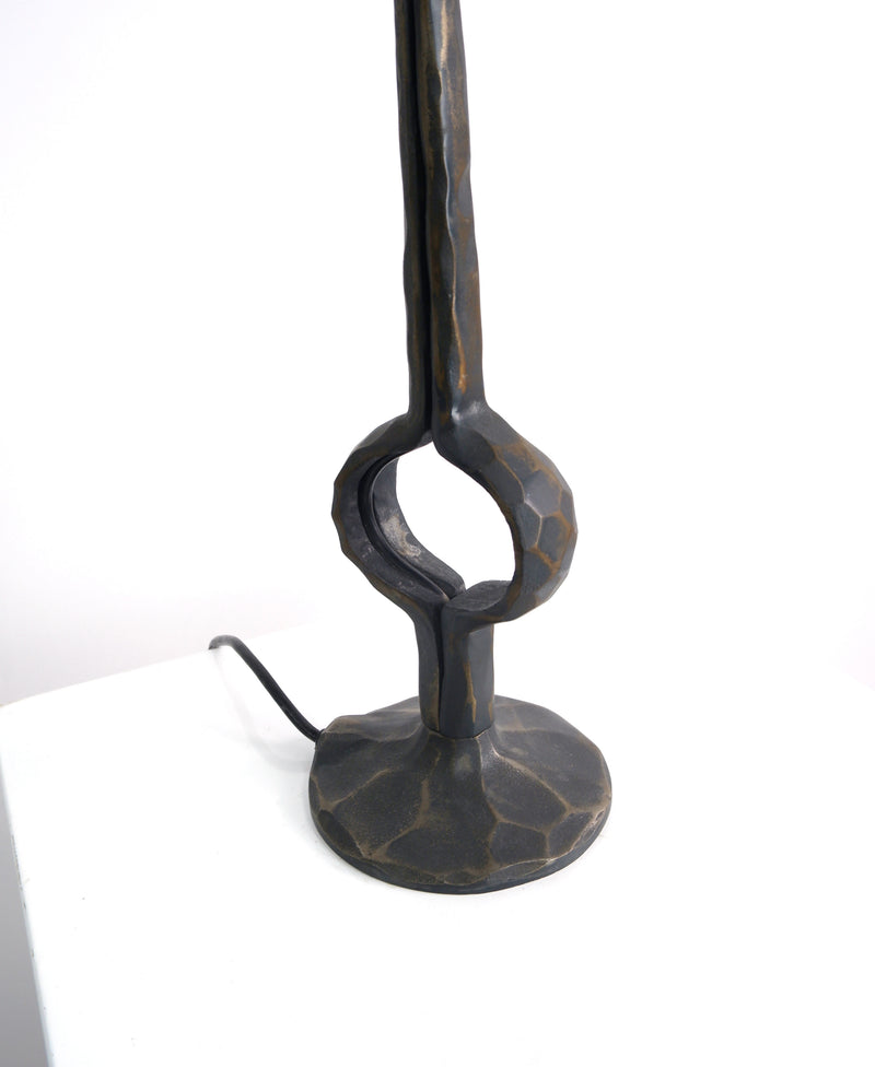 Brutalist Metal Table Lamp
