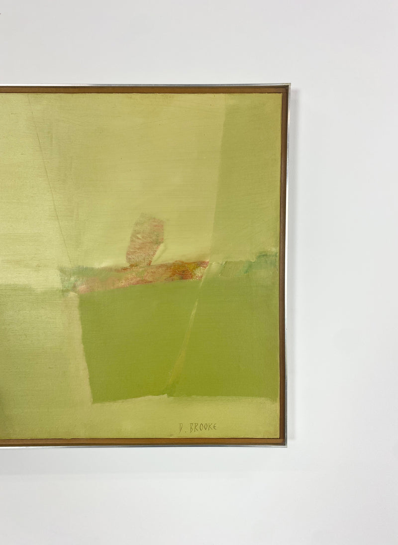 ‘Lime Green Garden’ Oil on Canvas by David Brooke, 1967