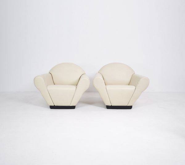 Leather ‘Selim’ Armchair designed by Sottsass Associati for Cassina, c.1990