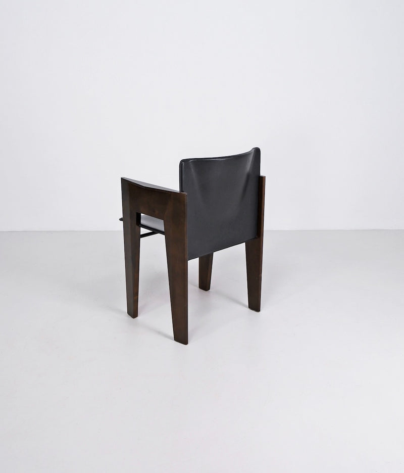 Leather and Wood Dining Chair by Arnold Merckx for Arco, c.1980