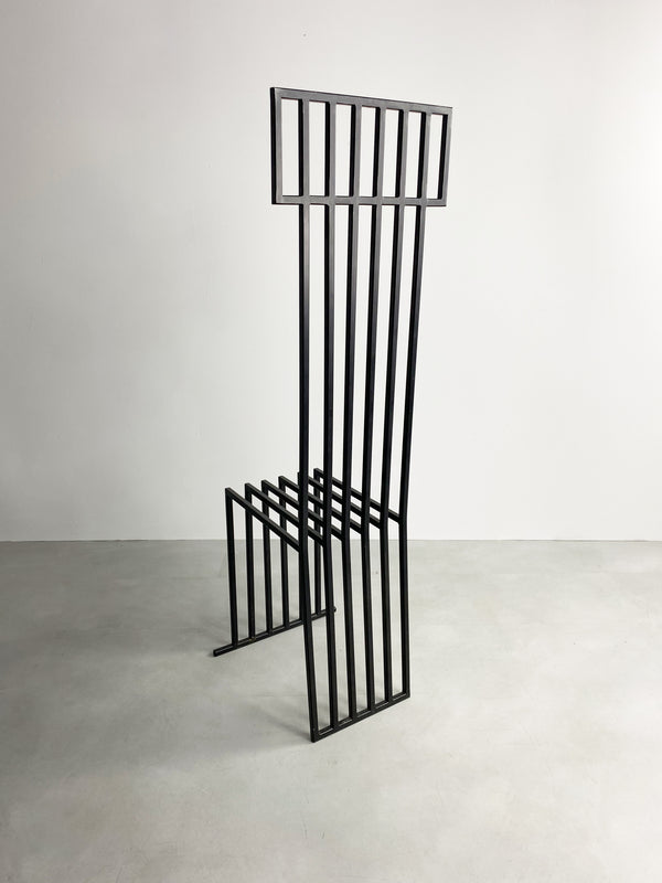 Postmodern Metalwork Throne Side Chair