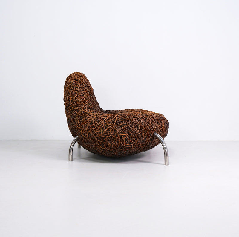 Postmodern Rattan Lounge Chair by Udom Udomsrianan