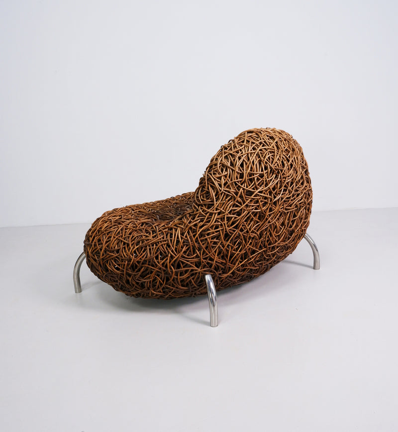 Postmodern Rattan Lounge Chair by Udom Udomsrianan