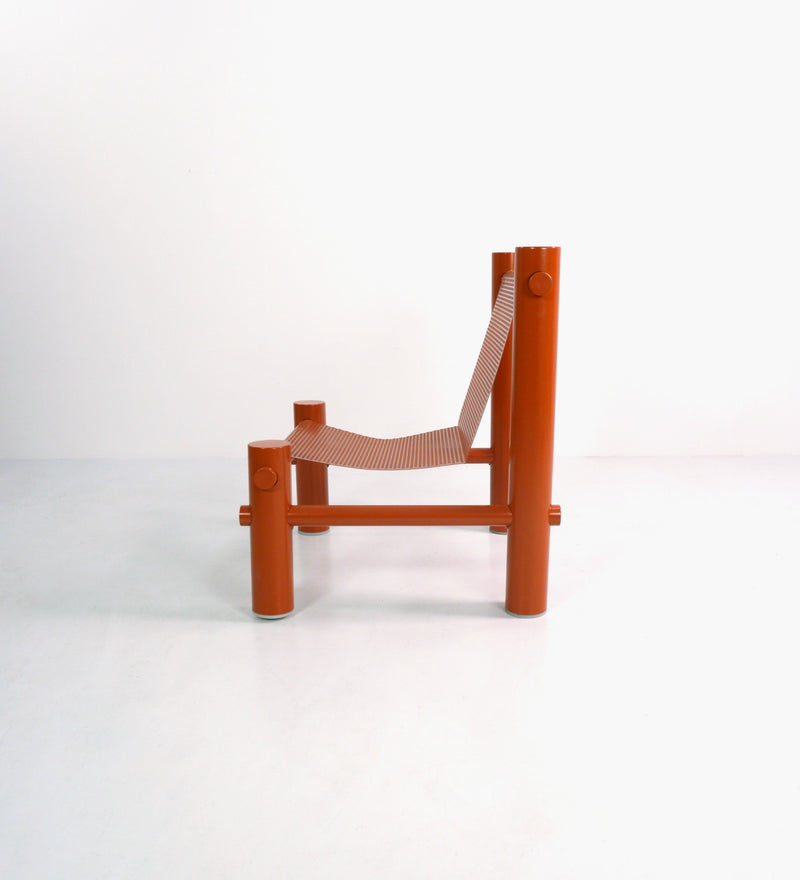 Postmodern Steel and Mesh Chair, c.1980