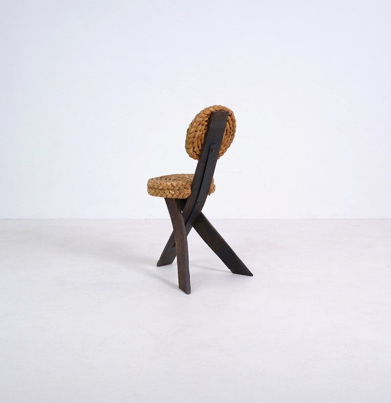 Rope Side Chair by Audoux et Minet, France, c.1950