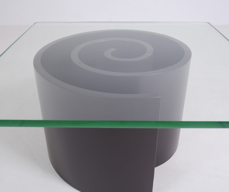 Spiralling Wood and Glass Coffee Table, c.1970