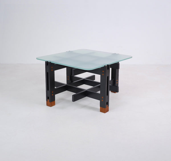 Wood and Glass Coffee Table, Italy, c.1960
